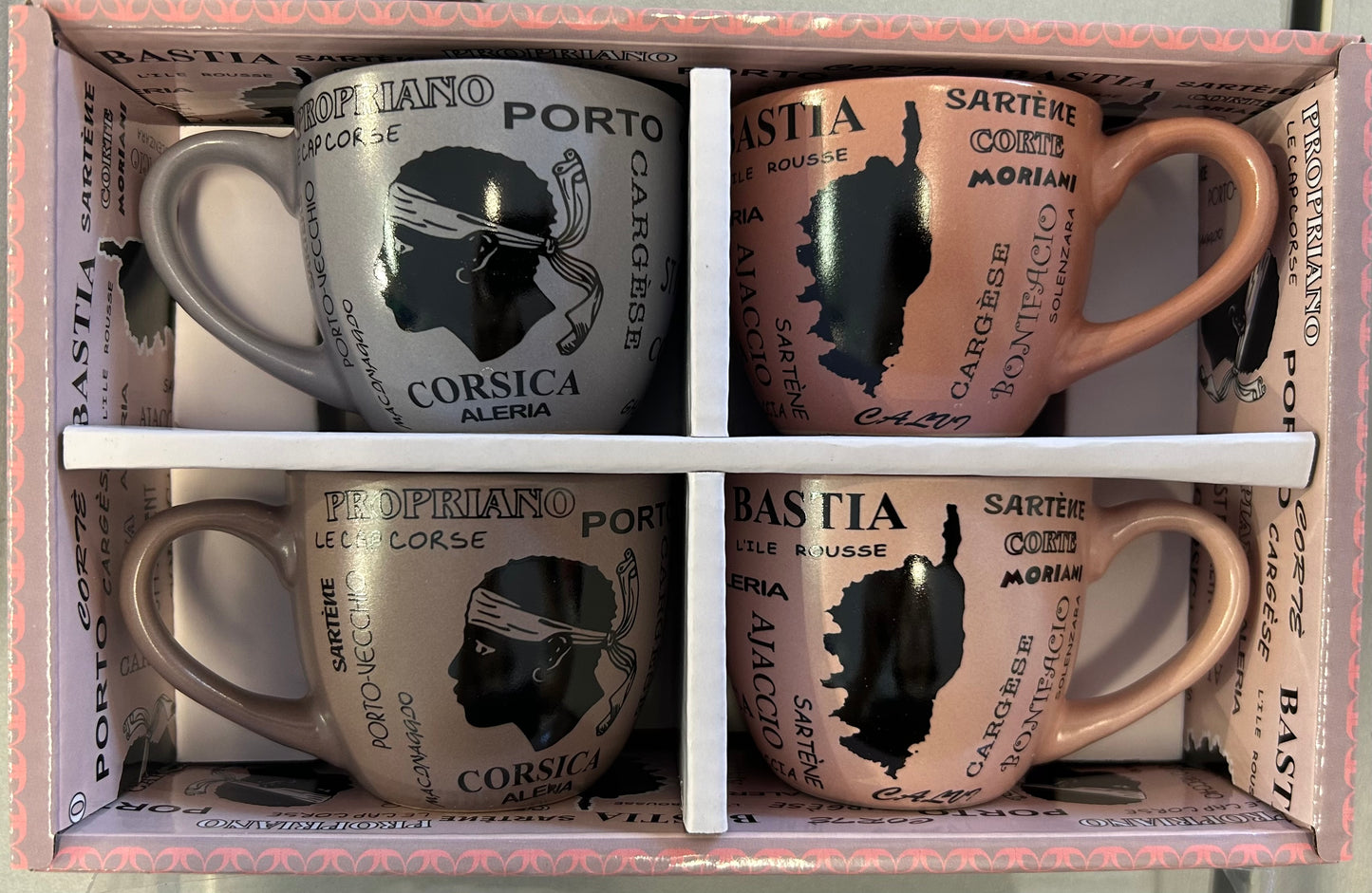 4 Tasses à café Corsica Couleur