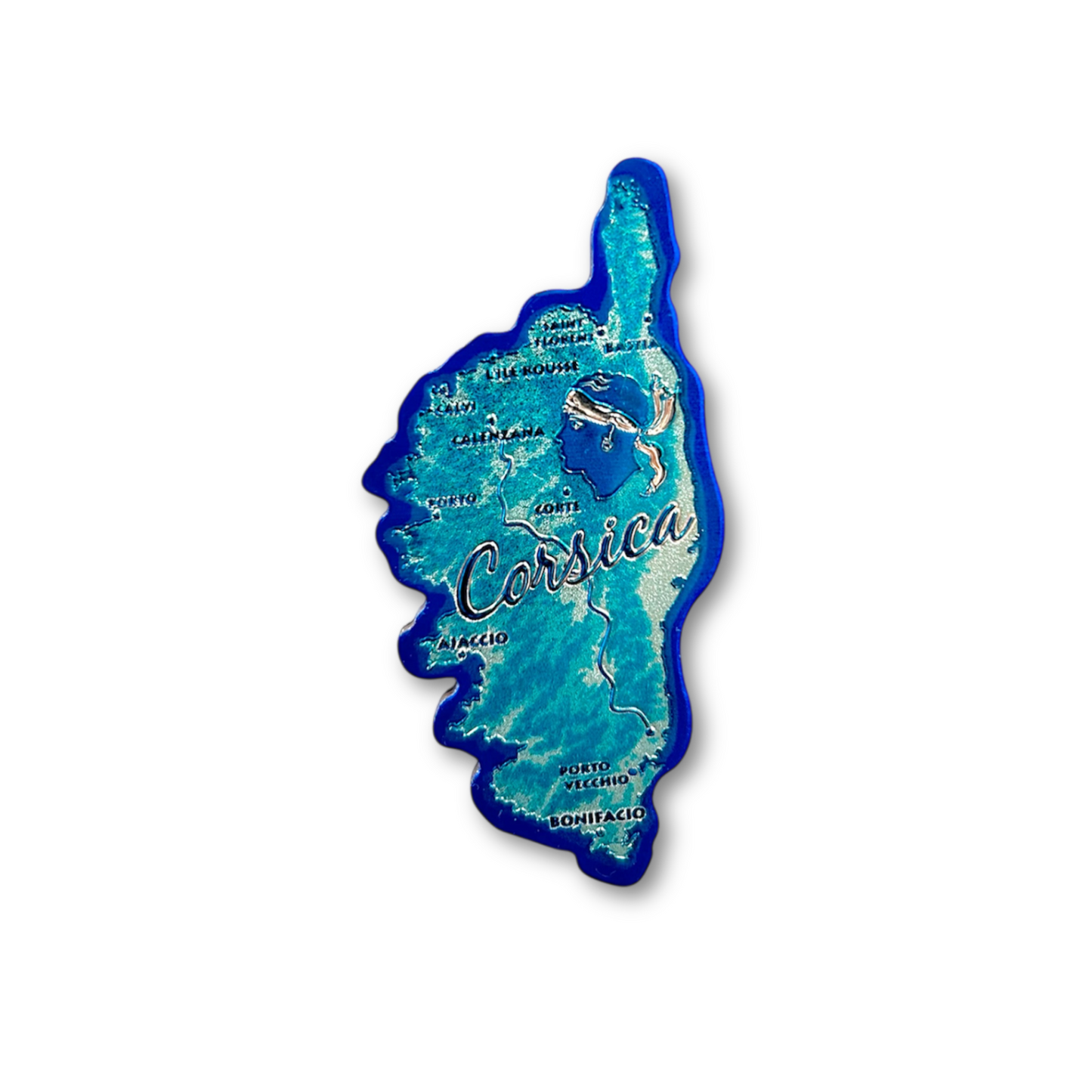 Magnet Metalisé Découpe Île