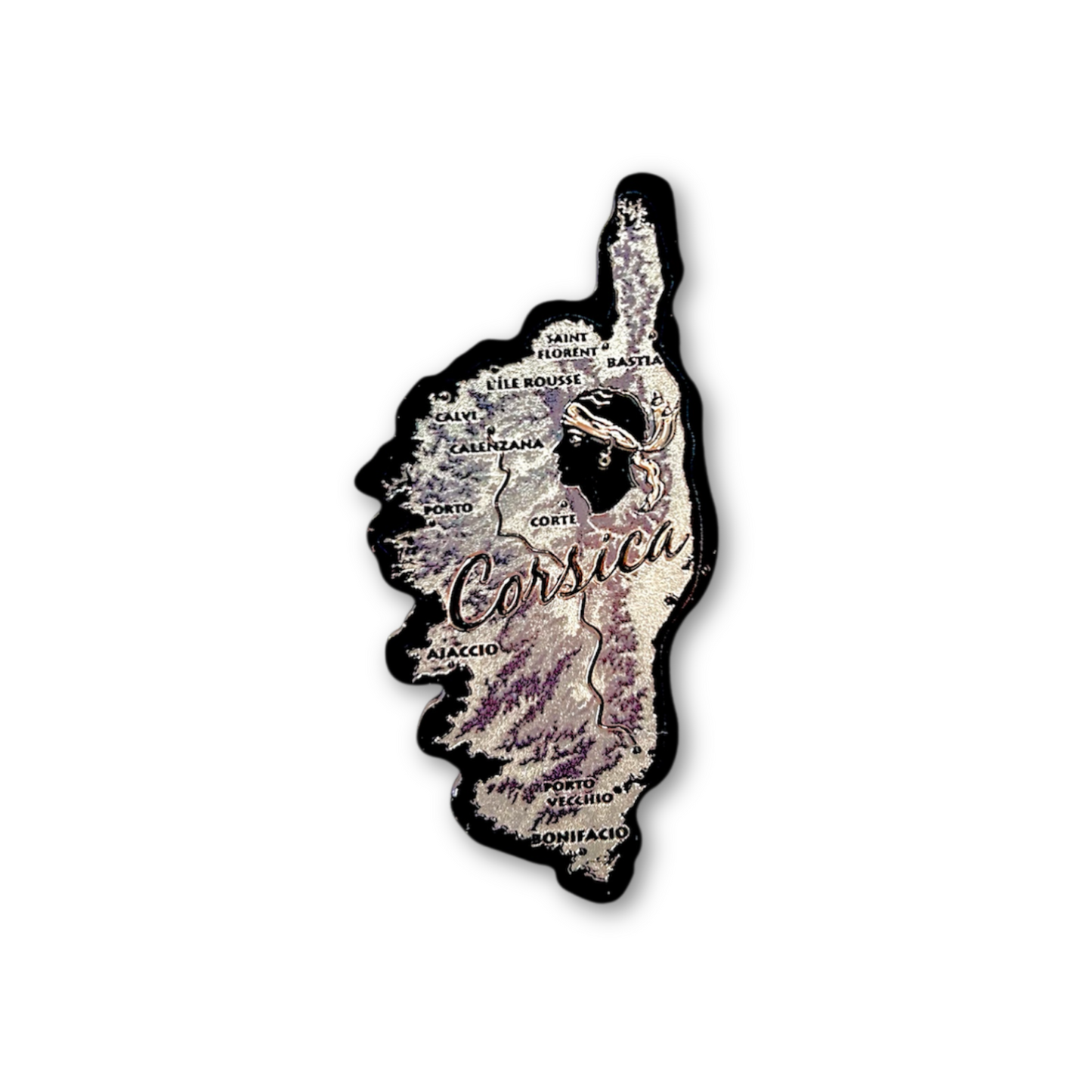 Magnet Metalisé Découpe Île