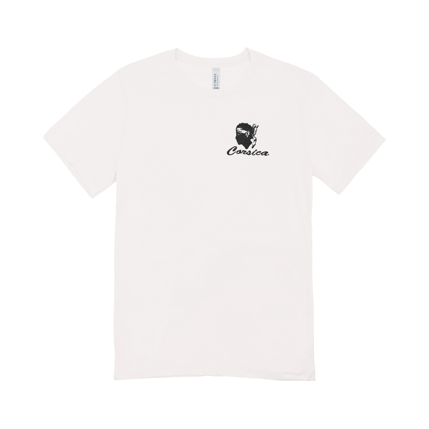 T-shirt Col Rond Brodé "Corsica" – Unisexe