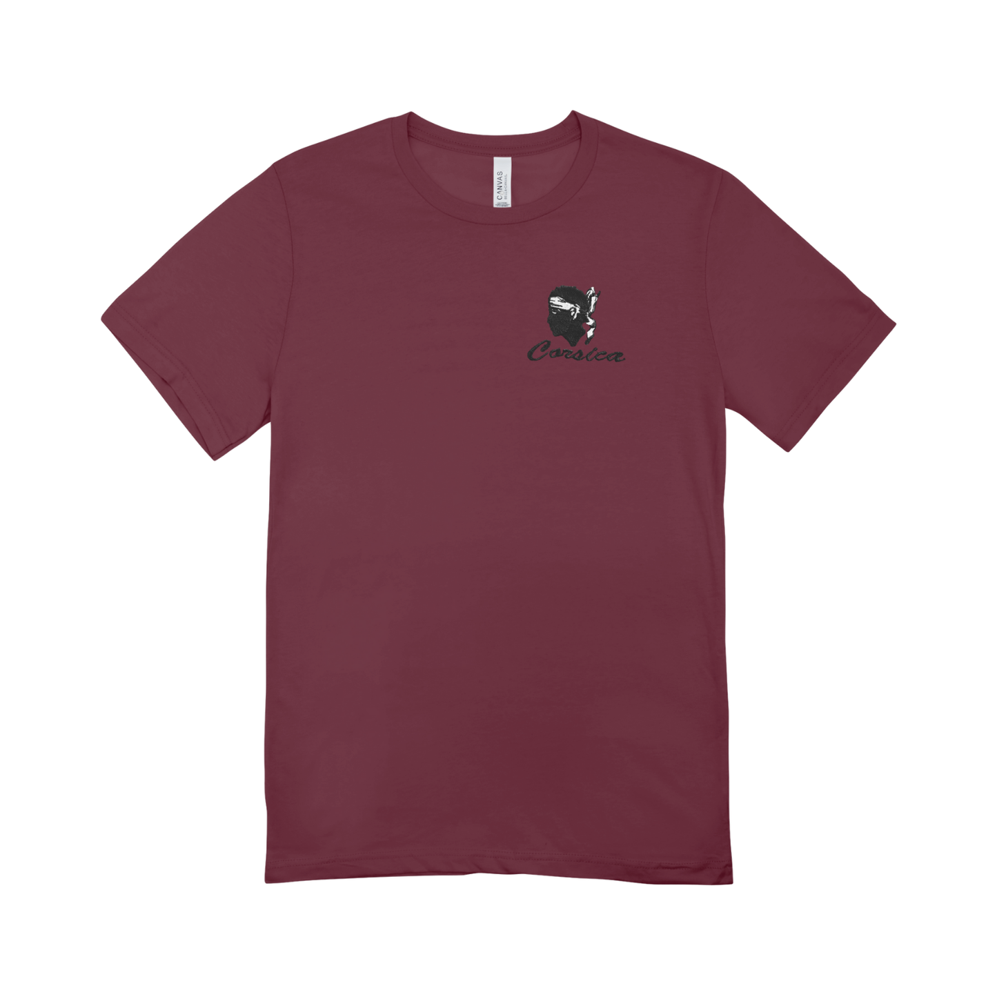 T-shirt Col Rond Brodé "Corsica" – Unisexe