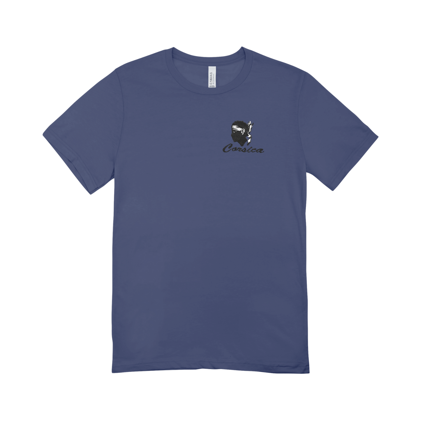 T-shirt Col Rond Brodé "Corsica" – Unisexe