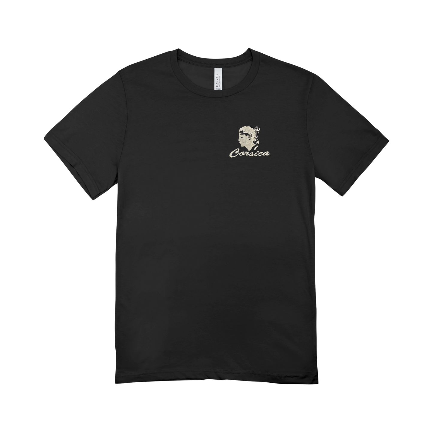 T-shirt Col Rond Brodé "Corsica" – Unisexe