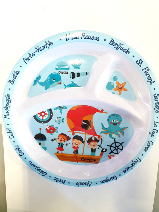 Assiette bébé pirate