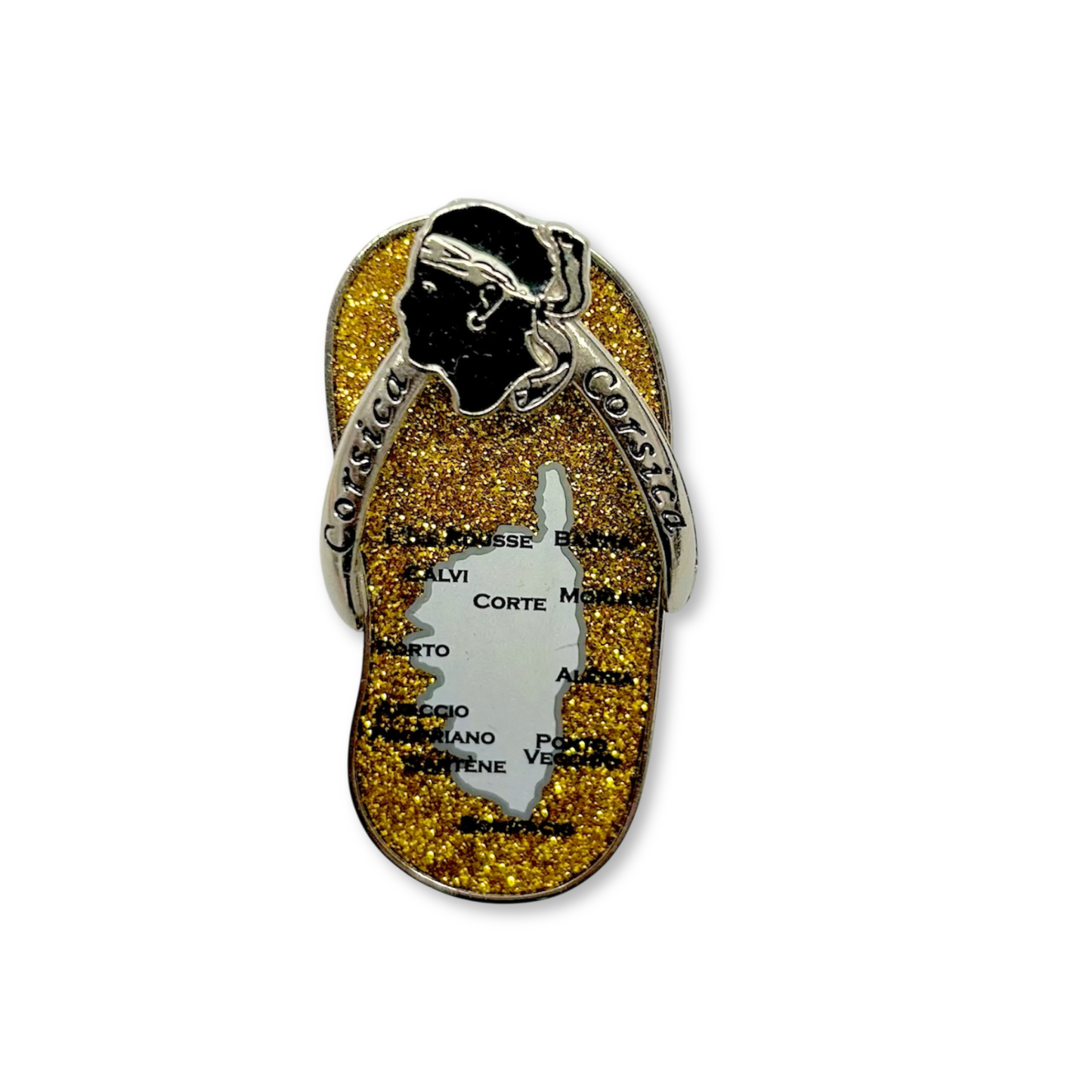 Magnet tong, Paillettes Dorées